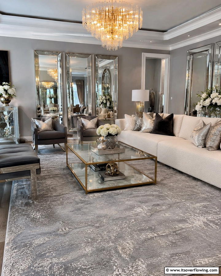 Grey Carpet with Metallic AccentsExact - 30 Grey Carpet Living Room Ideas for Cozy Neutral Spaces