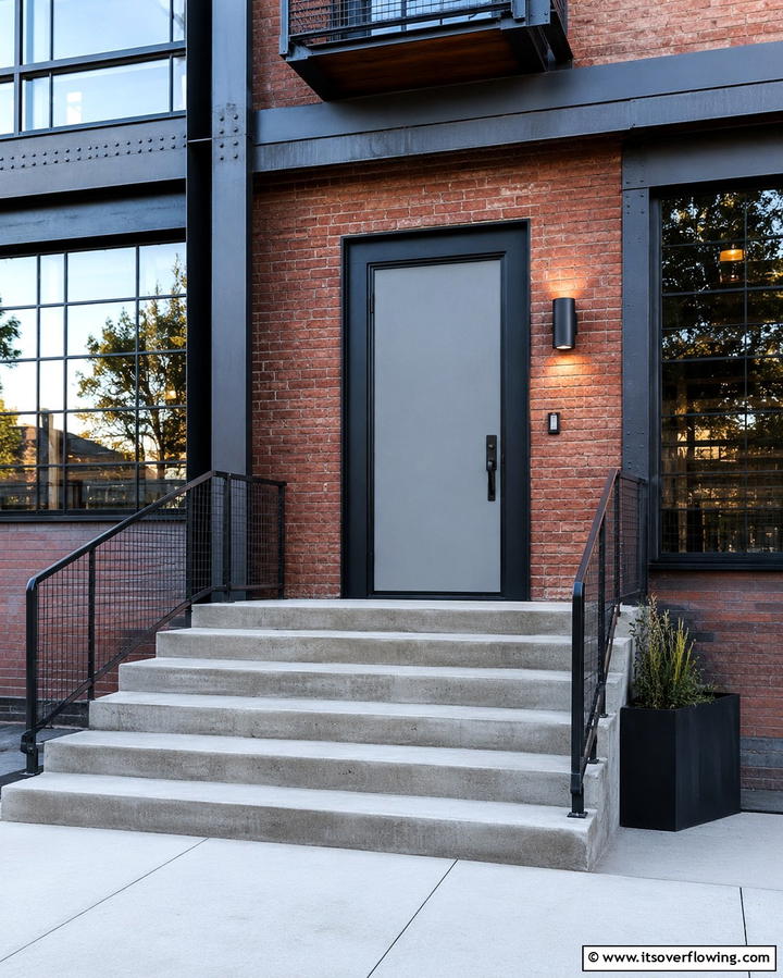 Grey Door with Bold Black Trim - 25 Grey Front Door Ideas for a Chic and Modern Entryway