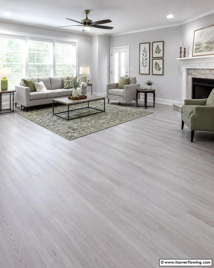 Grey Flooring with Sage Green Accents - 25 Sage Green and Grey Bedroom Ideas for a Serene Retreat