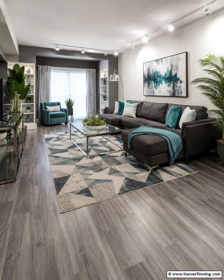 Grey Laminate Flooring for Budget Friendly Style - 30 Grey Flooring Living Room Ideas for Modern Elegance