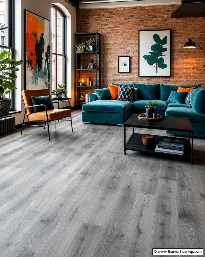 Grey Toned Wood Floors - 25 Living Room Wood Floor Ideas for a Warm Ambiance