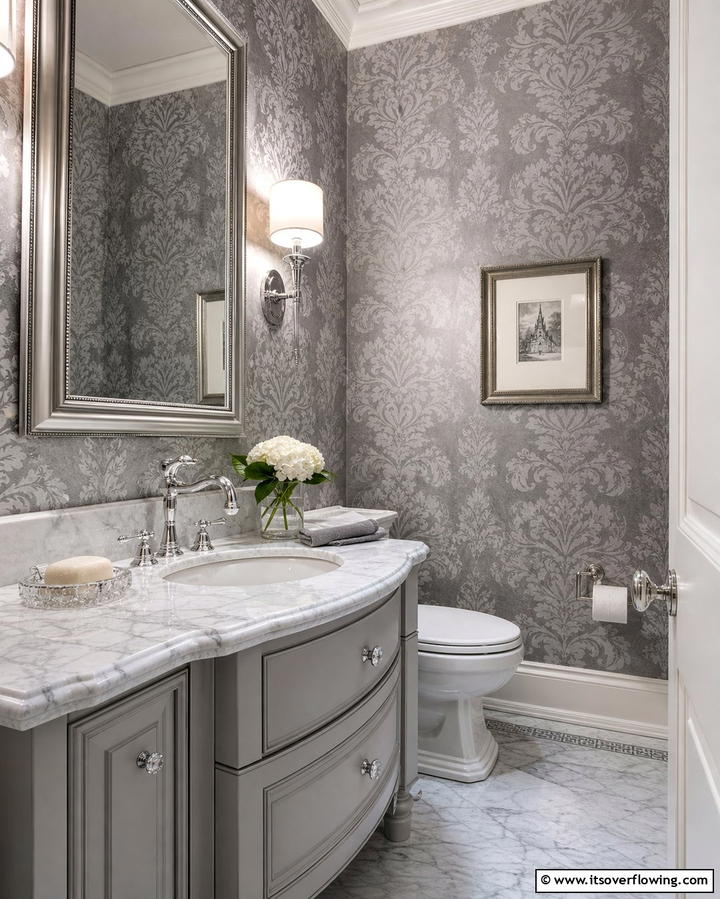 Grey Wallpaper Designs - 25 Grey Bathroom Ideas for a Timeless and Elegant Look