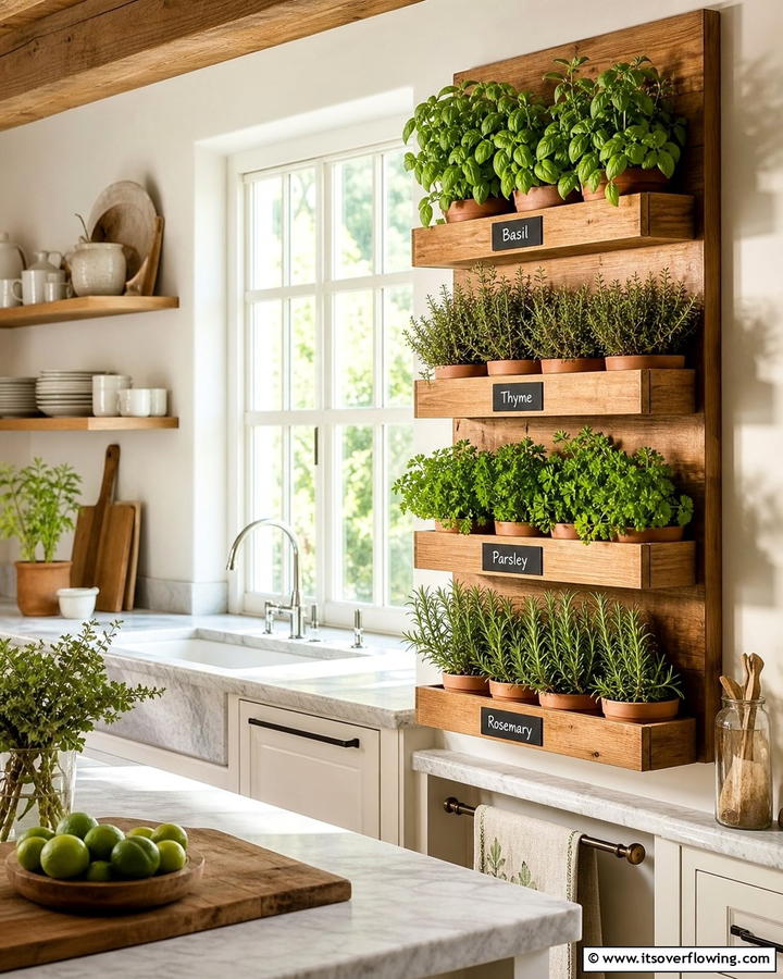 Grow a Kitchen Herb Garden - 20 Natural Kitchen Design Ideas for a Warm Feel