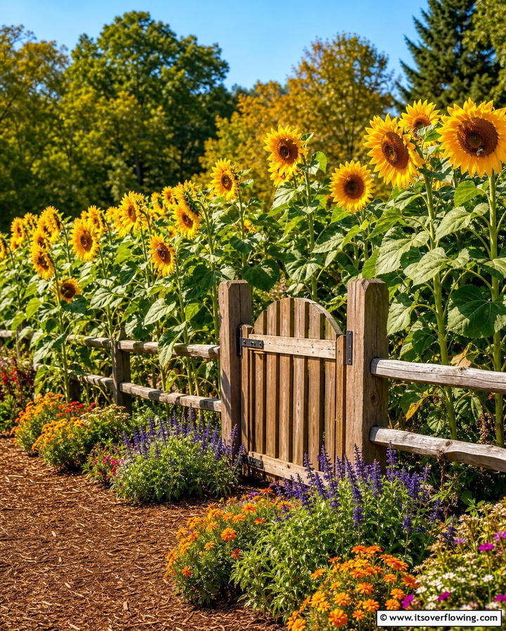 Grow a Sunflower Patch - 25 Fall Garden Ideas to Beautify Your Outdoor Space