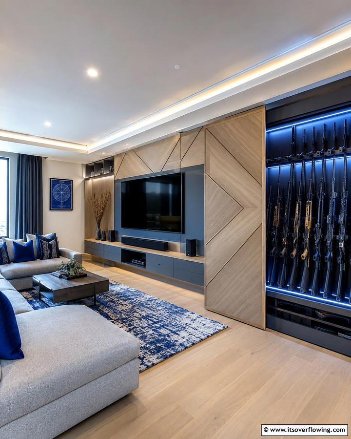 Gun Room with Hidden Compartments - 25 Gun Room Ideas for Secure and Stylish Storage