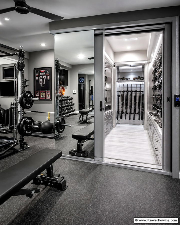 Gun Room with Hidden Door Entry - 25 Gun Room Ideas for Secure and Stylish Storage