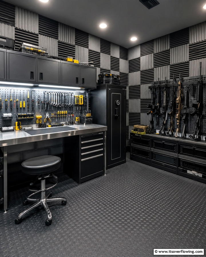 Gun Room with Soundproofing - 25 Gun Room Ideas for Secure and Stylish Storage
