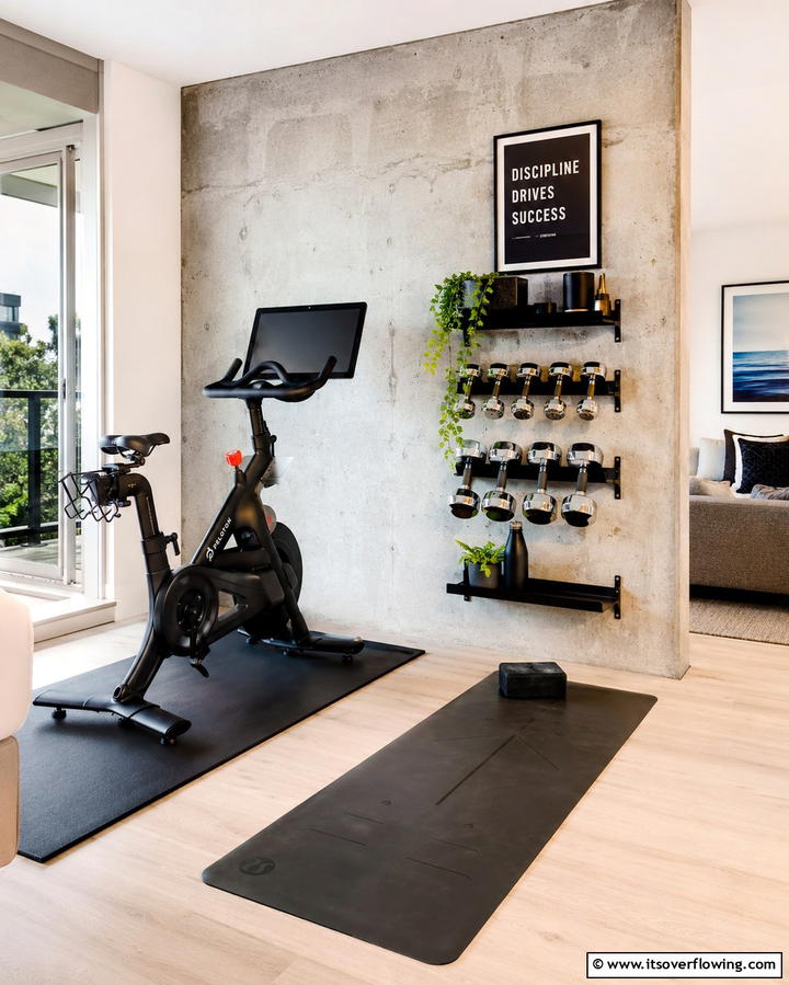 Gym and Fitness Corner - 30 Bachelor Room Ideas for Modern Masculine Spaces