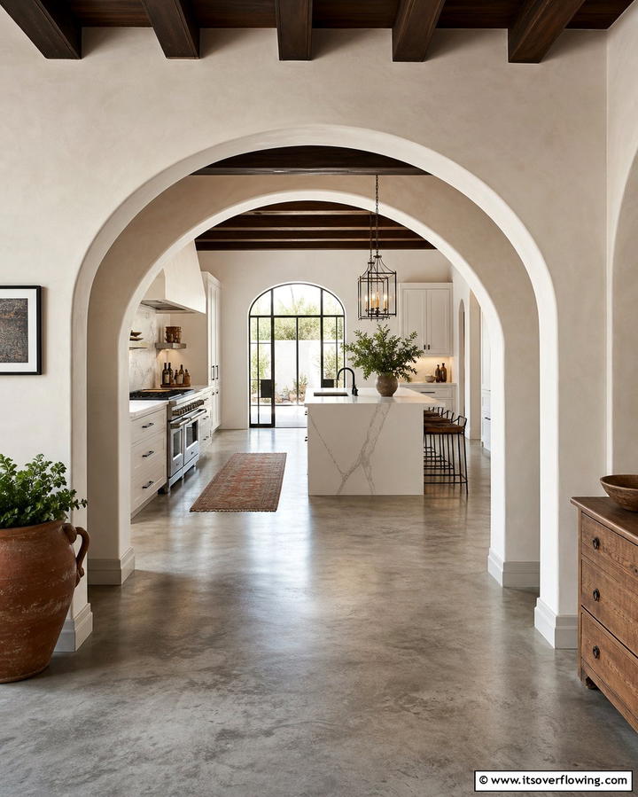 Hacienda Style Arched Doorways - 25 Mexican Kitchen Ideas for a Vibrant and Authentic Space