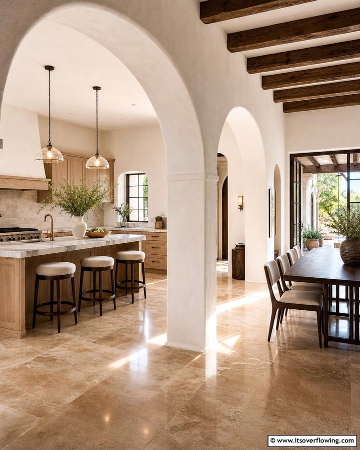 Hacienda Style Arches - 25 Mexican Kitchen Ideas for a Vibrant and Authentic Space