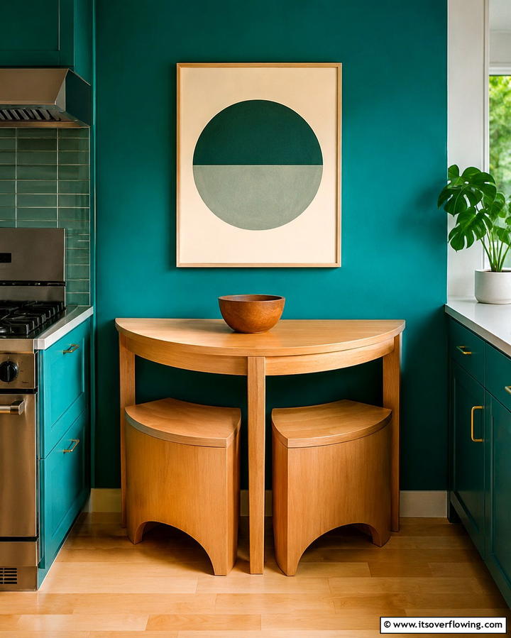 Half Moon Table - 25 Small Kitchen Table Ideas for Cozy Meals