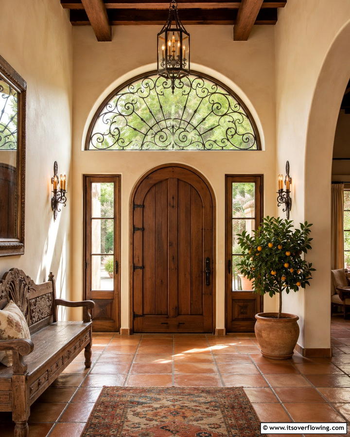 Half Moon Transom Windows for Additional Light - 20 Spanish Style Windows to Enhance Your Home’s Charm