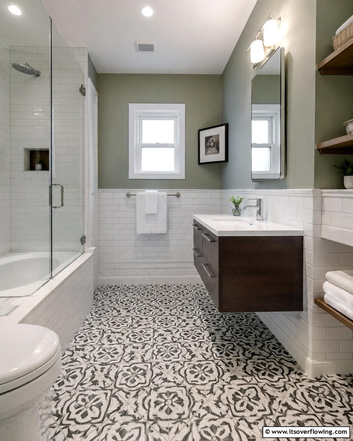 Half Tiled Wainscoting - 25 Bathroom Wainscoting Ideas to Elevate Your Decor