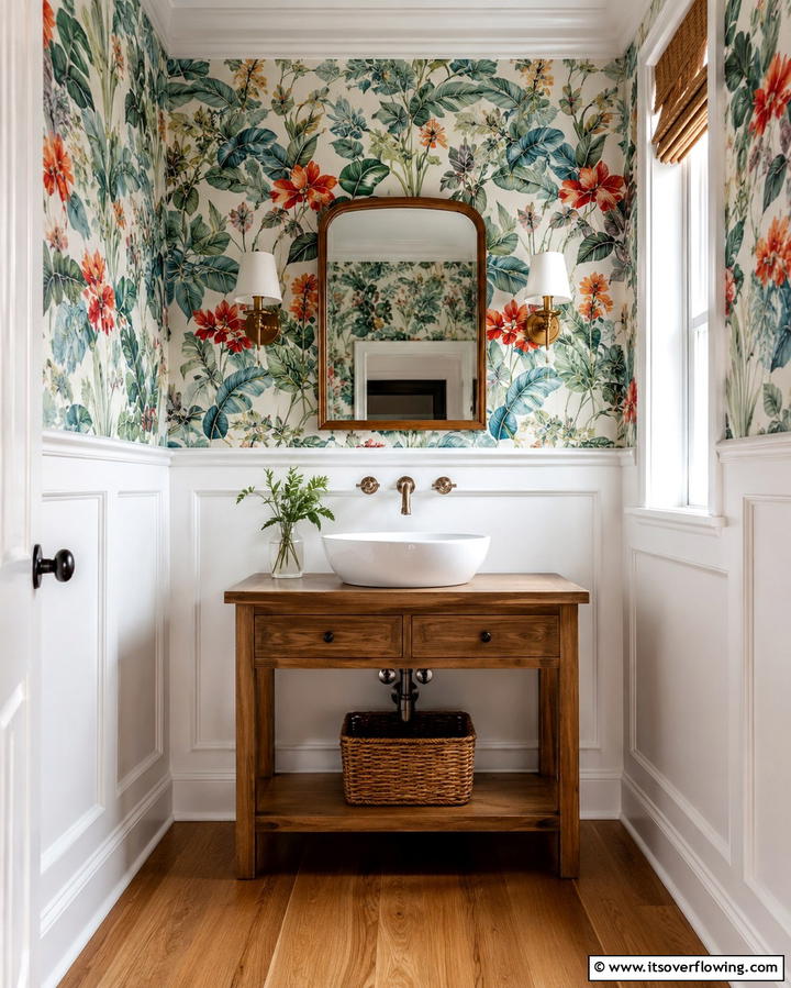 Half Wall Wainscoting - 25 Powder Room Wainscoting Ideas for a Chic Look
