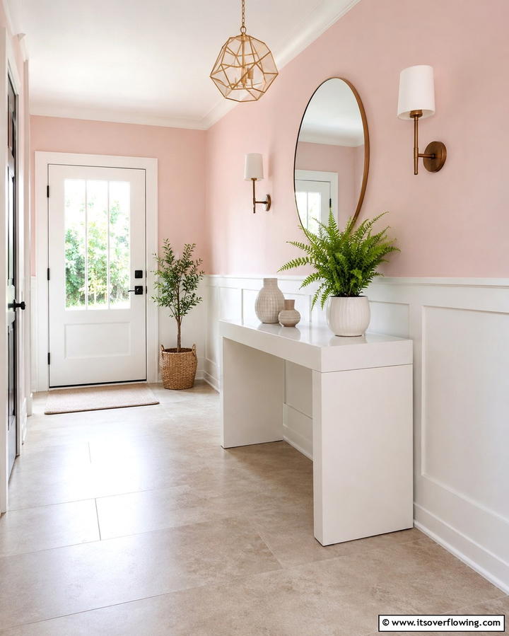 Half Wall Wainscoting for Subtle Sophistication - 20 Creative Wainscoting Entryway Ideas to Welcome Guests