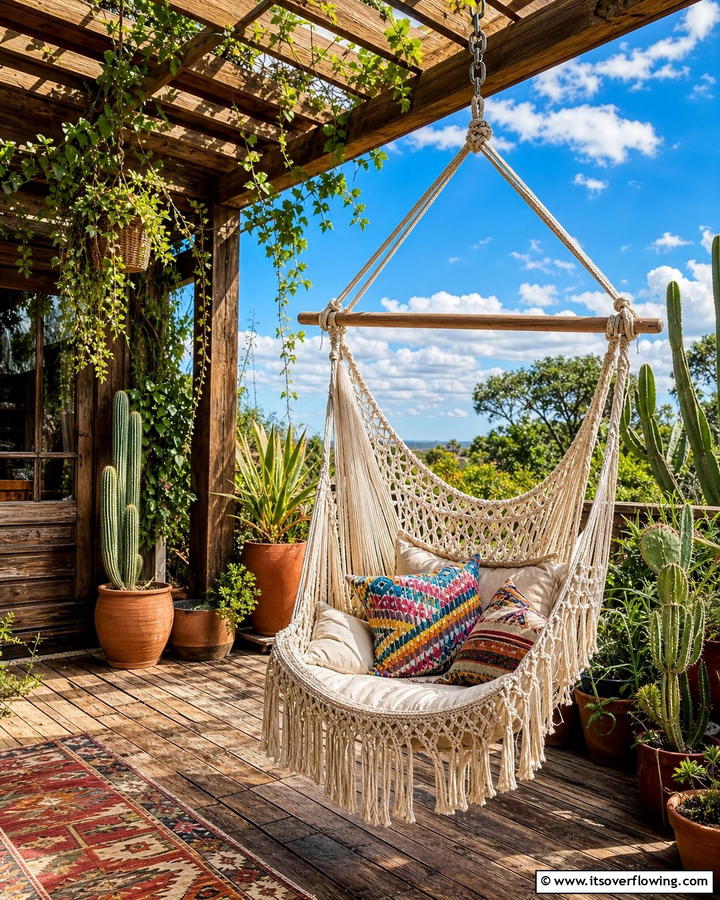 Hammock Chair - 21 Outdoor Seating Ideas for Comfortable Gatherings