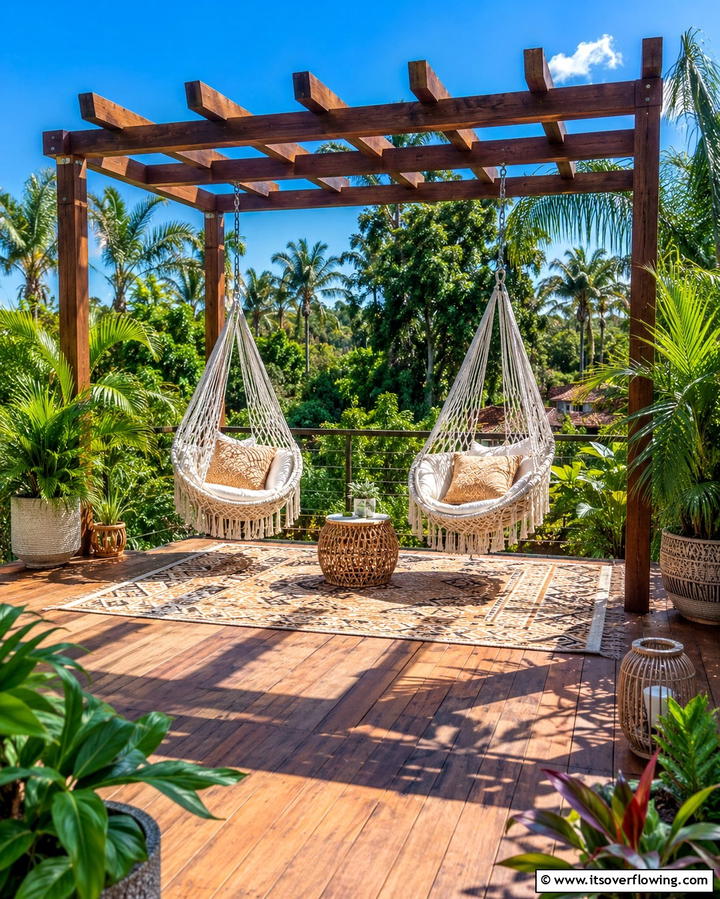 Hammock Chairs - 25 Stylish Deck Seating Ideas for Outdoor Entertaining