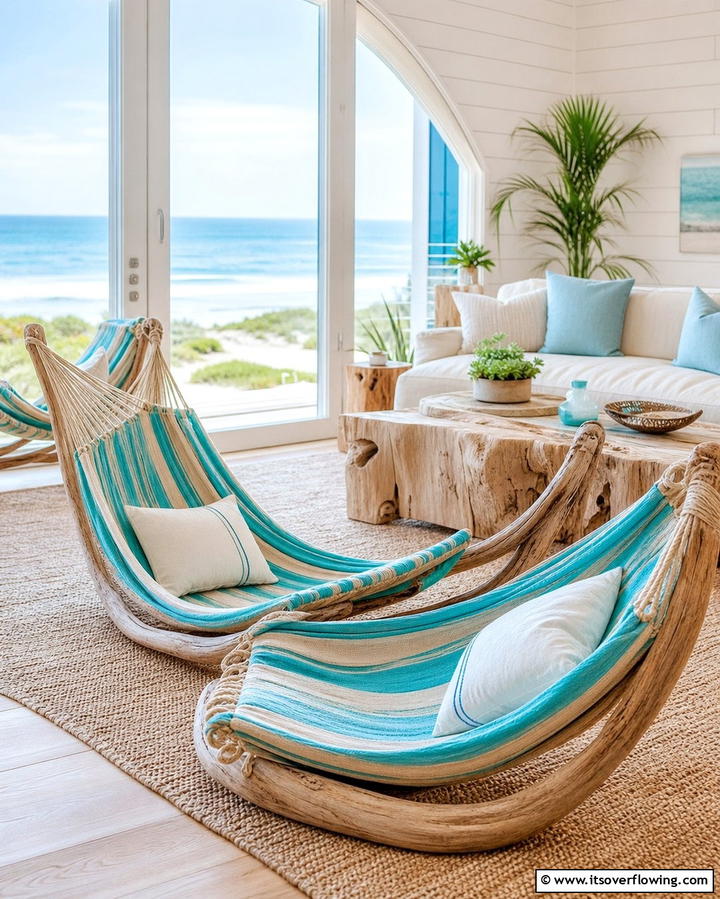Hammock Inspired Floor Seating - 25 Floor Seating Ideas for a Relaxing Living Space