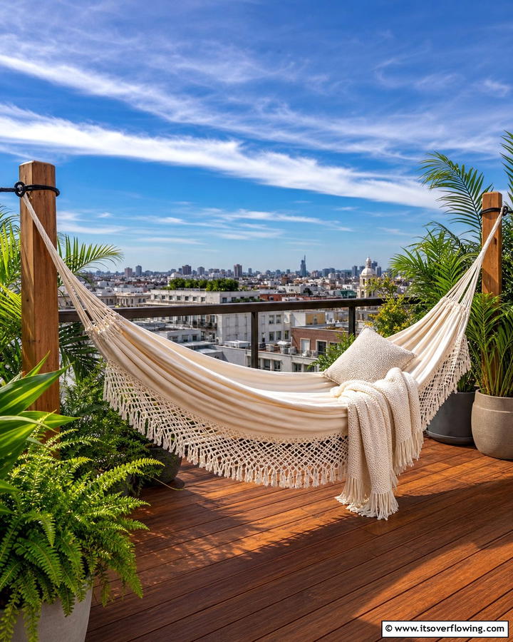 Hammock for Ultimate Relaxation - 20 Penthouse Balcony Ideas for a Luxurious Outdoor Space