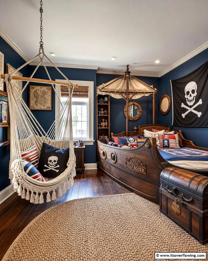 Hammock or Hanging Chair - 20 Pirate-Themed Bedroom Ideas for Adventurous Kids