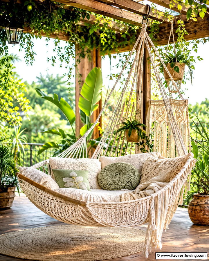 Hammocks and Swing Beds - 25 Deck Furniture Ideas for Comfortable Outdoor Living
