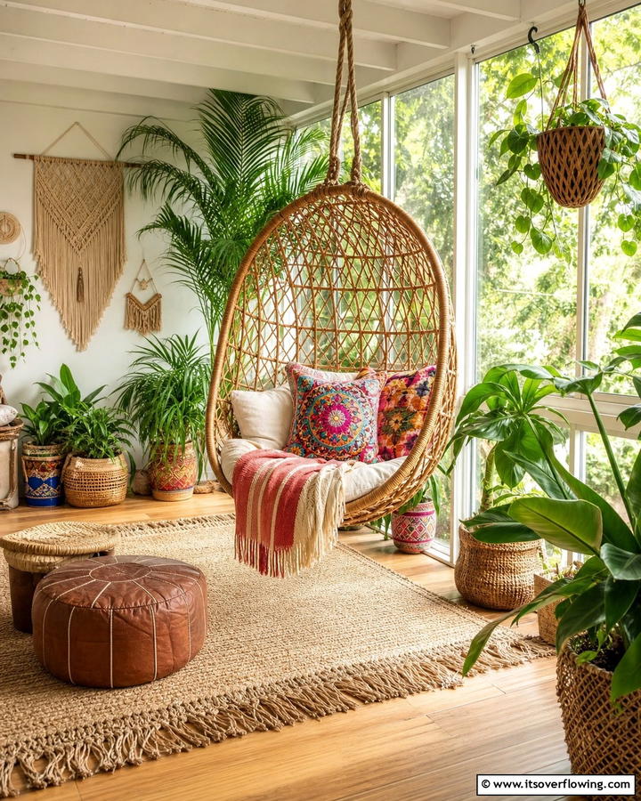Hammocks or Hanging Chairs - 20 Bohemian Tropical Decor Ideas for a Vibrant Home