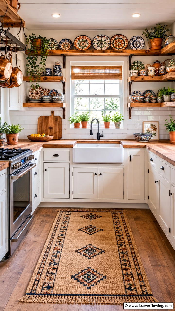 Hand Painted Ceramic Dishes - 30 Boho Farmhouse Decor Ideas for Eclectic Charm