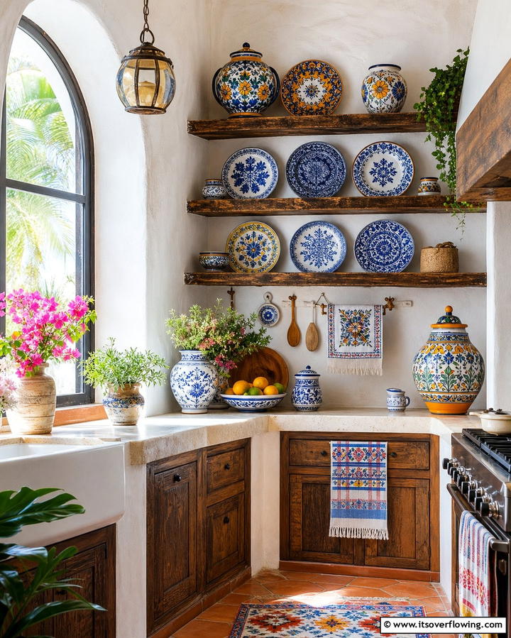 Hand Painted Ceramics - 30 Mediterranean Interior Design Ideas for Warm Homes