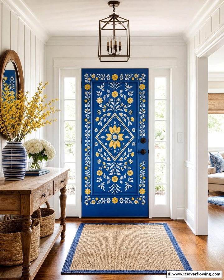 Hand Painted Door Decor - 21 Spring Home Decor Ideas to Refresh Living Spaces