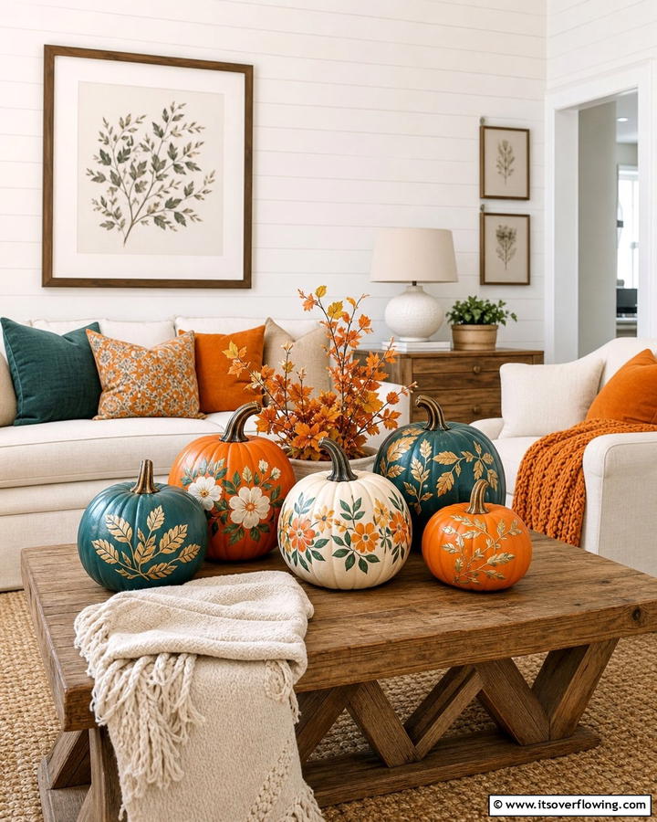 Hand Painted Pumpkin Art - 21 Pumpkin Decor Concepts for Autumn-Inspired Home Styling