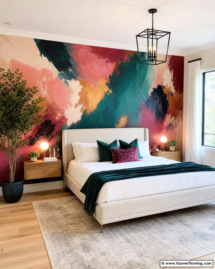 Hand Painted Wall Accents - 21 Bedroom Wall Decor Ideas to Elevate Your Personal Sanctuary