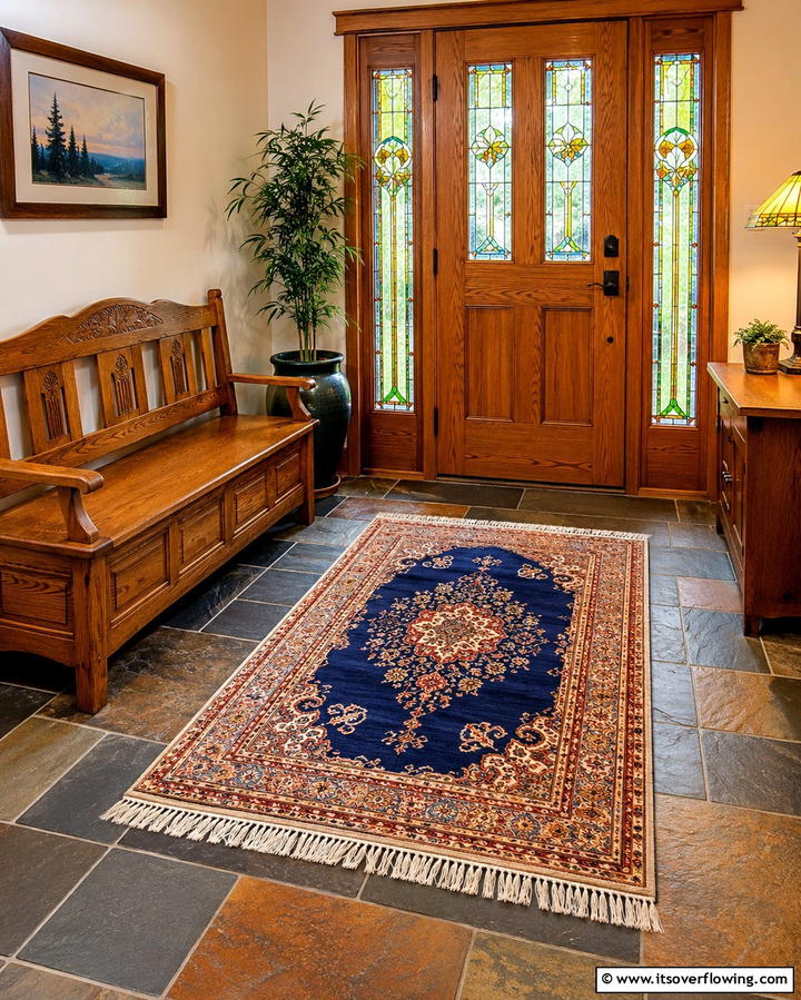 Handcrafted Artisan Detail - 30 Welcoming Entryway Rug Designs to Elevate First Impressions