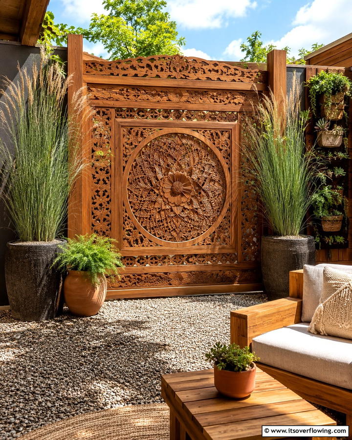 Handcrafted Cedar Accent - 30 Durable Cedar Fence Ideas to Enhance Privacy and Style