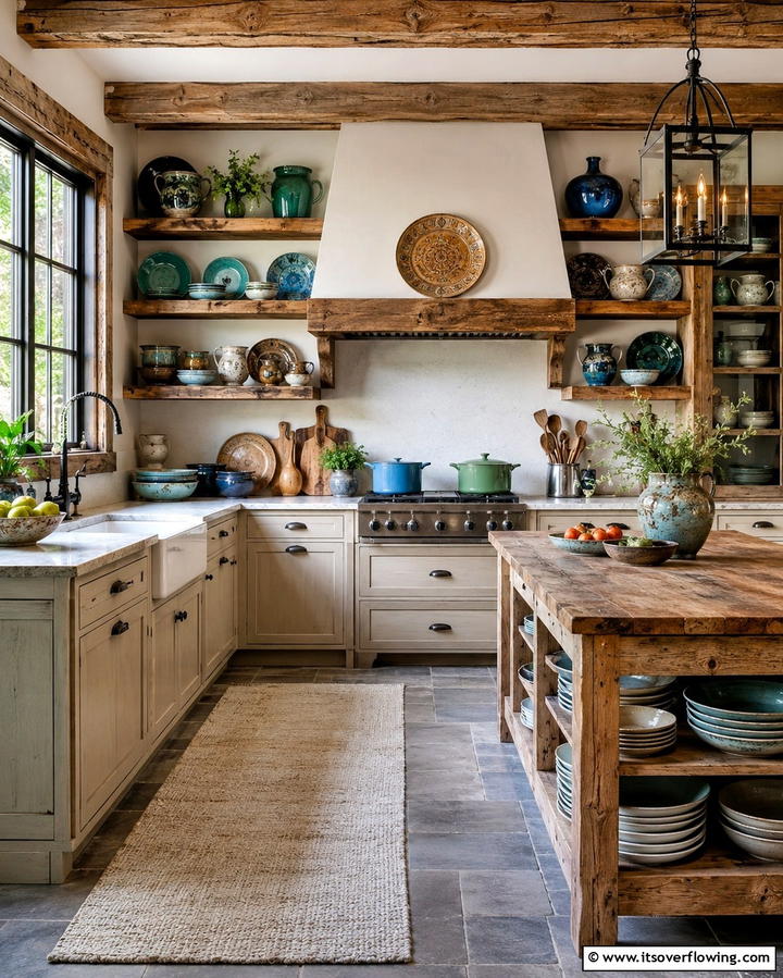 Handcrafted Ceramic Dishes - 25 Earthy Kitchen Ideas for a Natural Look