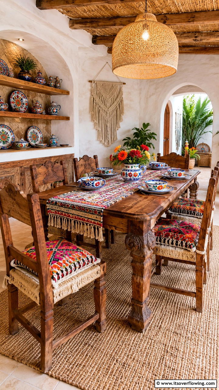 Handcrafted Details - 30 Boho Dining Room Ideas for Eclectic, Free-Spirited Style
