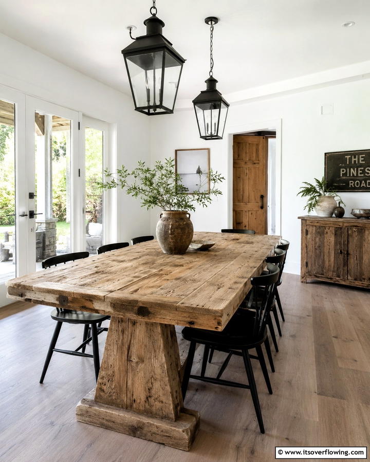 Handcrafted Dining Benches - 30 Rustic Dining Room Ideas for Cozy Family Gatherings