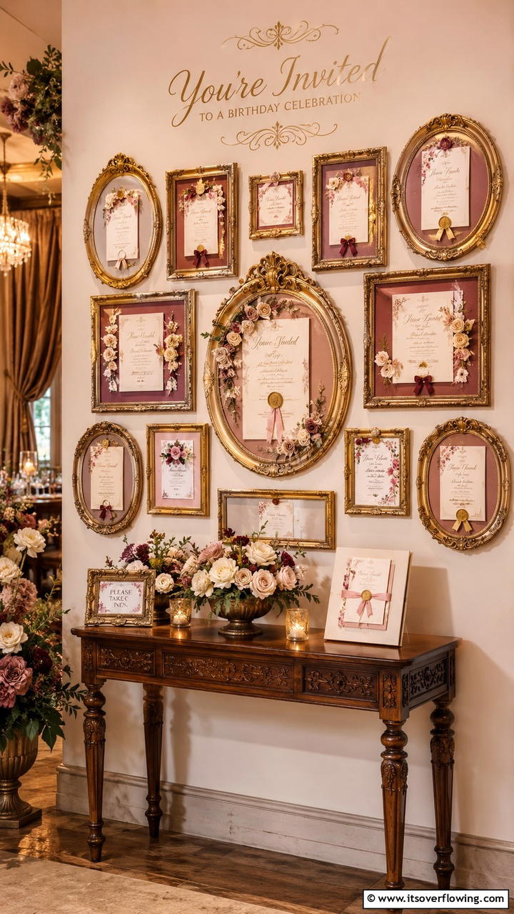 Handcrafted Invitation Display - 30 Birthday Decoration Ideas for Memorable Celebrations