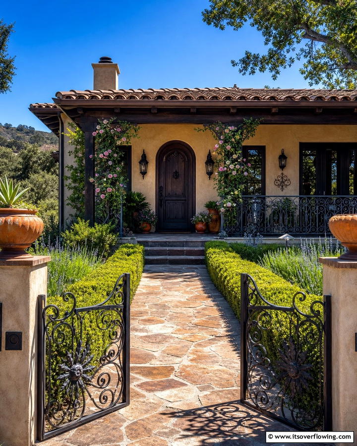 Handcrafted Iron Accents - 21 Ranch Home Curb Appeal Inspiration Ideas