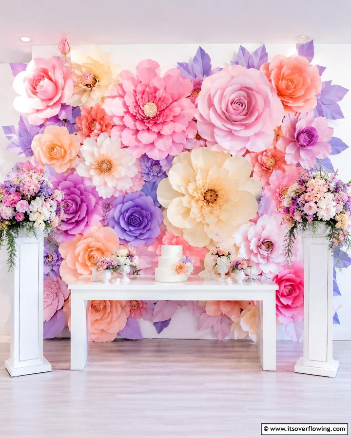 Handcrafted Paper Flower Arrangement - 30 Baby Shower Centerpiece Ideas for Adorable Themes