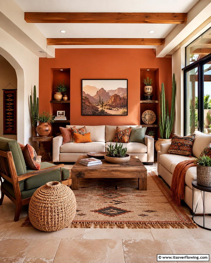 Handcrafted Pottery for a Personal Touch - 30 Warm Southwestern Living Room Decor Concepts