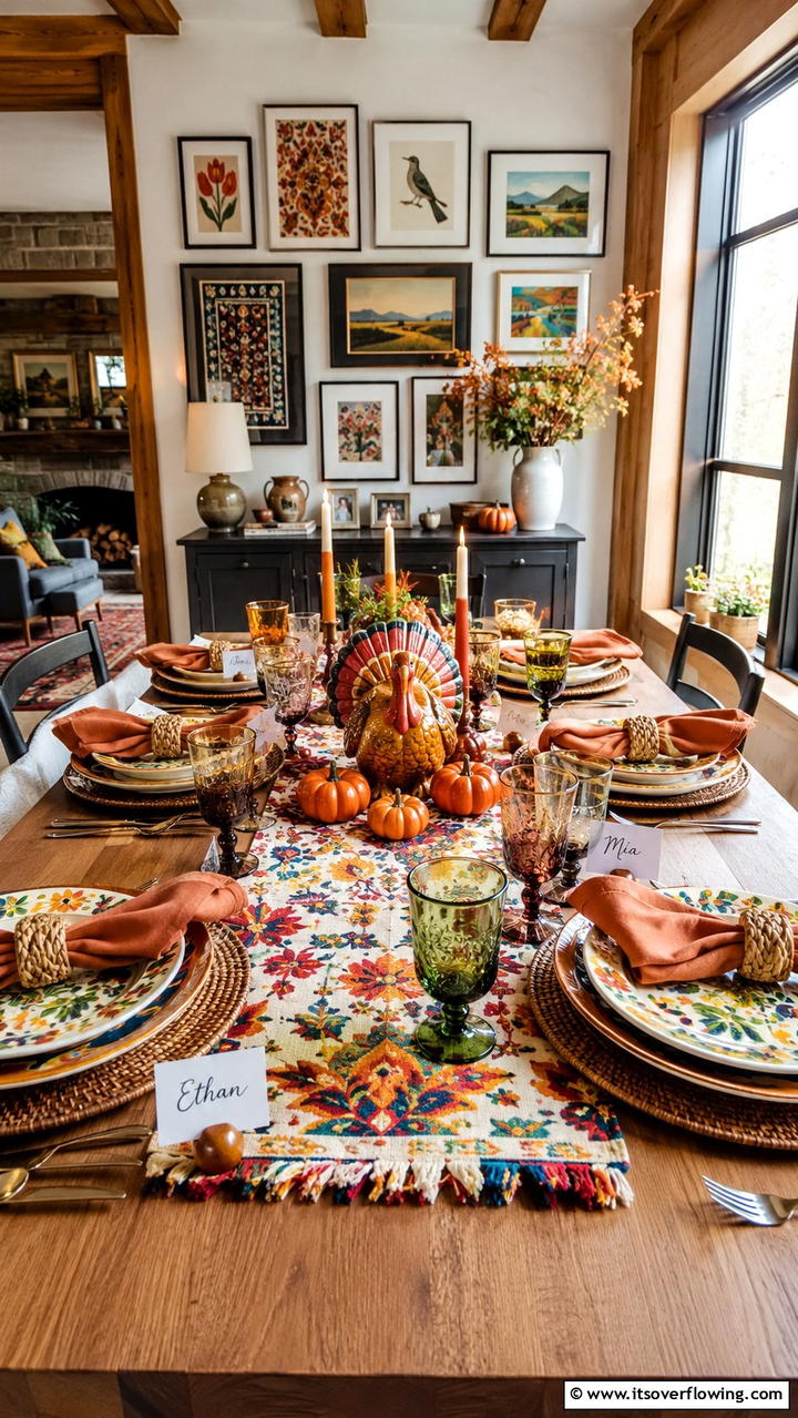 Handcrafted Table Decor - 21 Beautiful Thanksgiving Table Settings for Holiday Meals