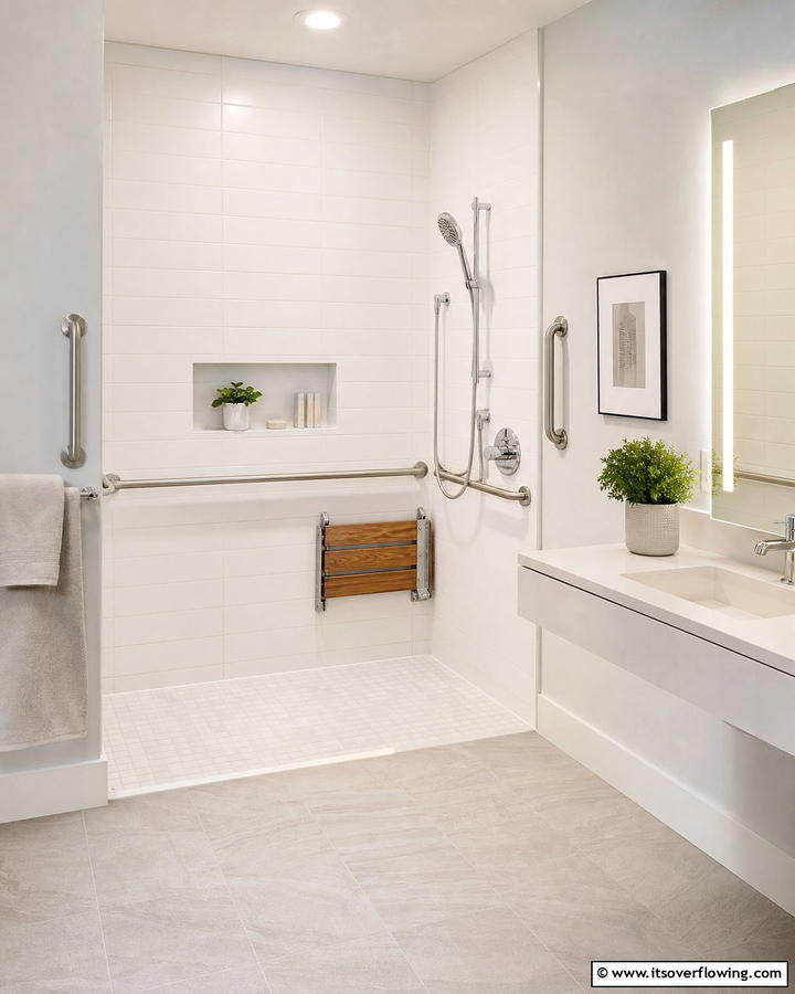 Handheld Showerheads with Adjustable Holders - 20 Handicap Bathroom Ideas for Accessibility