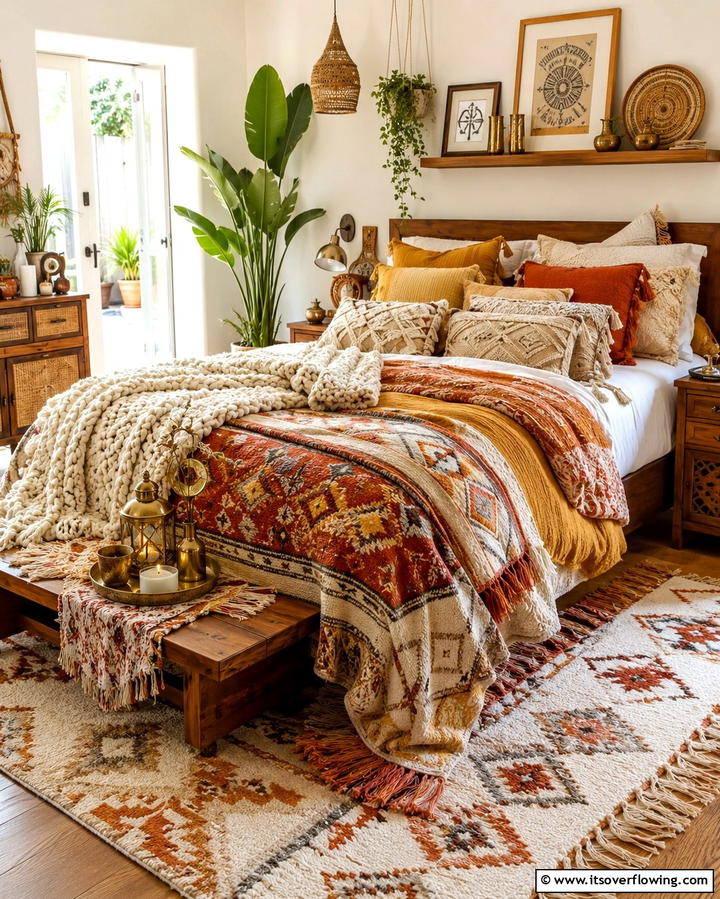 Handmade Art for Personal Touch - 25 Hippie Bedroom Ideas for a Boho-Chic Vibe