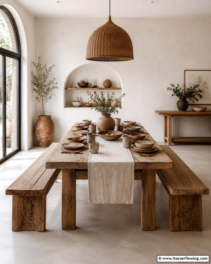 Handmade Ceramic Tableware - 30 Wabi Sabi Interior Design Ideas for Serene Minimalism