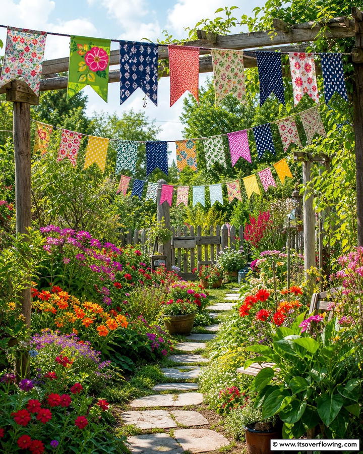 Handmade Garden Flags - 30 Garden Art Ideas to Personalize Your Outdoor Space