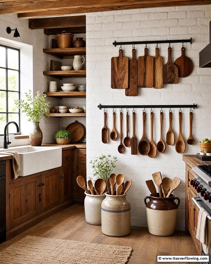Handmade Wooden Utensils - 20 Primitive Kitchen Ideas for a Rustic Charm