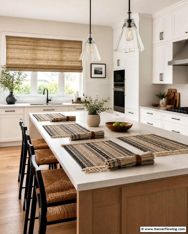 Handwoven Textiles - 25 Mexican Kitchen Ideas for a Vibrant and Authentic Space