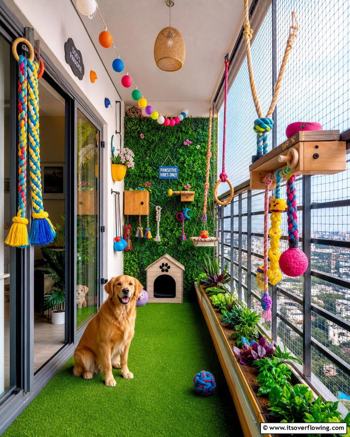 Hang Dog Friendly Decorations - 20 Dog Balcony Ideas for Your Furry Friend’s Comfort