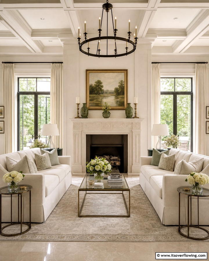 Hang Statement Lighting Fixtures - 25 Long Living Room Ideas for Spacious Homes