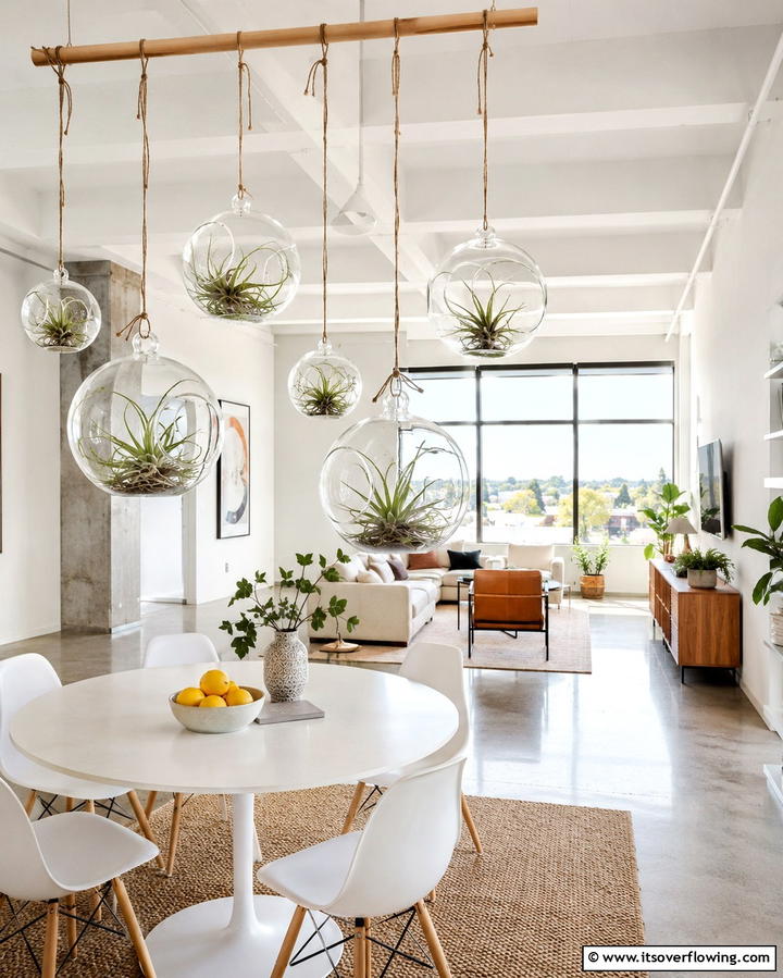 Hanging Air Plant Terrarium - 30 Creative Terrarium Ideas for Indoor Gardening Enthusiasts